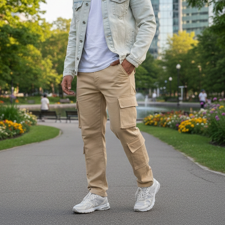 شلوار بنگال کارگو مردانه مدل HAMED-کرم
